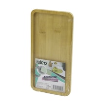 Dikdörtgen Ahşap Bambu Yağdanlık Altlık Mini Tepsi 12 X 23.4 X 0.8cm 5468 Çok Renkli
