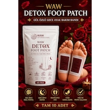 Waw Detox Foot Patch 10 Adet Gül Özlü Gece Ayak Bakım Bandı