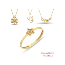 Çgk Çiğdem Gürel Kuyumculuk 14 Ayar Çıtır Yıldız Altın Yüzük Gold
