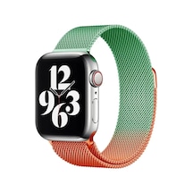 Mey İthalat Watch 38mm Metal Mıknatıslı Kordon - Turuncu-yeşil Diğer