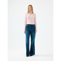 LOFT Flare Slim Fit Kadın Pantolon Lf2040537 Q1.v1 Denim