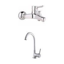Erce Delta Evye ve Banyo Bataryası Krom