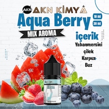 Akn Kimya Aquaberry Mix Aroma Yabanmersini Çilek Karpuz Buz Gıda Aroması 10 Ml
