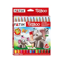 Fatih Tribo Üçgen Jumbo Boya Kalemi 12li Renkli