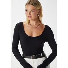 Ritnice Kadın Heat Lux Touch U Yaka Siyah Uzun Kol Soft Bluz Siyah Ritnice Kadın Heat Lux Touch U Yaka Siyah Uzun Kol Soft Bluz Siyah