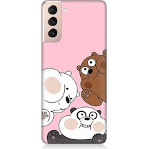 Samsung Galaxy S21 Plus Uyumlu Sevimli Ayıcıklar Desenli Silikon Kılıf