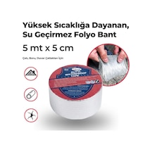 Ultra Dayanıklı Su Geçirmez Yapışkan Bant Folyo 5 Cm Çatı Onarıcı