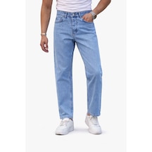 Erkek Açık Mavi Boyfriend Pantolon Maviaçık