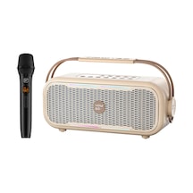 Nowgo C1 100w Taşınabilir Rgb Bluetooth Hoparlör Mikrofonlu Karaoke Parti Speaker Bej