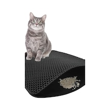 Elekli Kedi Tuvalet Önü Paspası Kedi Kumu Paspası-gri Kedi Paspası Pati Temizleme 60x40 Büyük