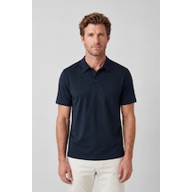 Goffra Erkek Prestige Polo Yaka Tişört 110s Pima Pamuğu Likit Amonyak Merserize Lacivert M120-k0141-02