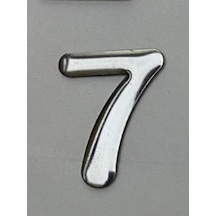 Kapı Numarası Krom Metal 4.2Cm No 7 Yapişkanli