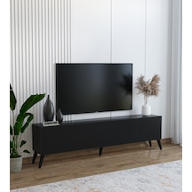 Siyah 160 Cm Tv Ünitesi %100 Mdf - Modern Ve Şık Tasarım