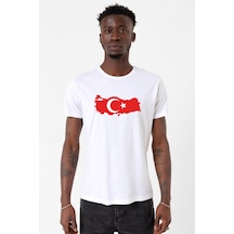 Euro 24 Türkiye Beyaz Erkek Bisikletyaka Tshirt Çok Renkli