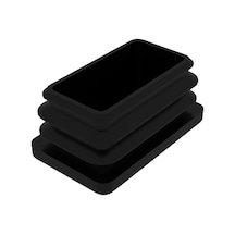 Cateksss 30x60 Mm Profil İçin Kademeli İçe Geçme Profil Tapası, Profil Kapak, Profil Tapa Siyah - 48 Li Paket