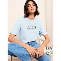 Uyguntarz Unisex Answer Baskılı Oversize Tshirt Bebe Mavisi