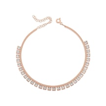 925 Ayar Gümüş Zirkon Taşlı Rose Halhal Çok Renkli