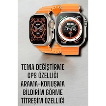 Suya Toza Dayanıklı 45 Mm Akıllı Saat Bildirim Cevapsız Çağrı Görüntüleme