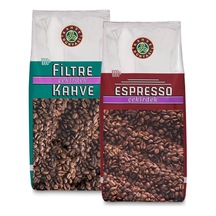 Kahve Dünyası Espresso Çekirdek 1 Kg Ve Filtre Çekirdek 1 Kg Karma Paket