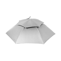 Gümüş Yetişkinler İçin Şemsiye Şapka Uygun Eller Serbest Hafif Kamuflaj Baskı Balıkçılık Malzemeleri Gümüş