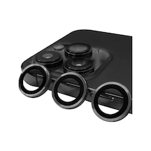 Newface - 294 - Apple iPhone Uyumlu  15 Pro Raze Metal Kamera Lens - - Ilkestor - Titan Gri