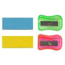 Parrot 4'lü Set 2 Silgi 2 Kalemtraş