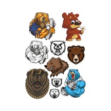 Ayı Sticker Set -2 10 Parça Telefon, Tablet, Defter, Laptop Sticker
