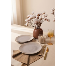 Keramika Taupe Ege Servis Tabağı 26 Cm 4 Adet 594 Krem