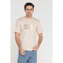 Jack & Jones Renk Geçisli Logo Baskili Tişört - Forest - 12249602 Moonbeam Çok Renkli