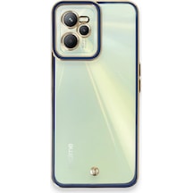 Muratech Newface Realme C35 Kılıf Liva Lens Silikon - Mavi