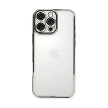 Sh Newface Apple iPhone Uyumlu 16 Pro Kılıf Razer Lensli Silikon - Gümüş Najmaddin