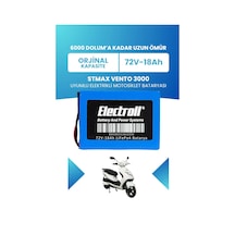 Stmax Vento 3000 Batarya Standart Kapasite Lifepo4 72v 18ah Elektrikli Motosiklet Bataryası