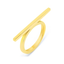 Kuyumcudukkani Elişi Çubuklu Taşsız Yüzük-10361-g Gold