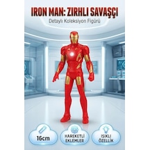 TıfılToys Iron Man Zırhlı Savaşçı Detaylı Koleksiyon Figürü 16 Cm Işık Özellikli Figür Oyuncak