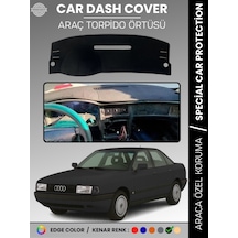 Audi 80 1986-1996 Torpido Örtüsü Ön Göğüs Koruma Torpido Koruma Araca Özel Kaymaz Kolay Montaj Siyah
