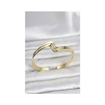 Zikzak Model Gold Renk Pirinç Kadın Bileklik Tj-bb8554 Evimdeyokyok