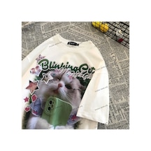 Y2k Unisex Harajuka Anime Retro Kawai Kuromi T-shirt Kod Rertr Tarzsokak 6660 Beyaz