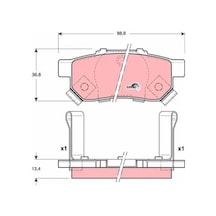Honda City 5 Arka Fren Balatasi 2009-2012 Trw Gdb3174