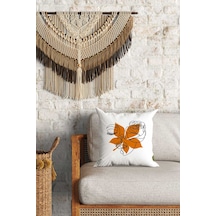 Sonbahar Kadını Desenli Çift Yön Dijital Baskılı Dekoratif Kırlent Kılıfı Yastık Kılıfı 39x39cm Çok Renkli