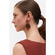 Oval Sallantılı Küpe Gold