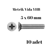 Metrik Vida Civata Yhb 5x60 10'lu Paket 5 x 60 MM