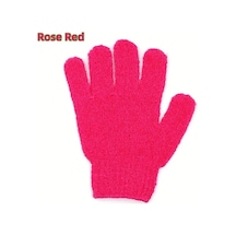 Zhanglei001 Gül Kırmızısı Çift Taraflı Peeling Eldiveni - Spa Ve Duş Fırçası Aksesuarı Gül Kırmızısı