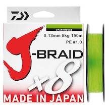 Daiwa J-braid 8x Chartreuse 150 Mt 0.13 Mm İp Misina
