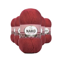 5 Adet Angora Lüks El Örgü İpi Bordo 6679