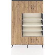 Arges Dolap 10 Raflı 5 Kapaklı 132x30x195 Antrasit-çam/aytaşı Antrasit