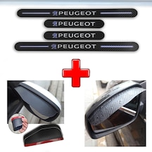Peugeot Grubu Carbon Kapı Eşiği + Ayna Yağmur Koruyucu (552765228)