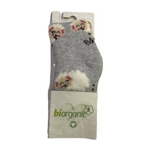 Bibaby Organik Çorap Külotlu Havlu Kuzulu Gri-8083 Gri