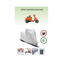 Gri Kilit Uyumlu Lambretta V200 Special Uyumlu Motosiklet Brandası Su Geçirmez