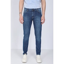 Erkek Mavi Straight Fit Jean Pantolon