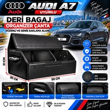 Audi A7 Uyumlu Oto Bagaj Organizeri Deri Bagaj Kutu Çanta 1